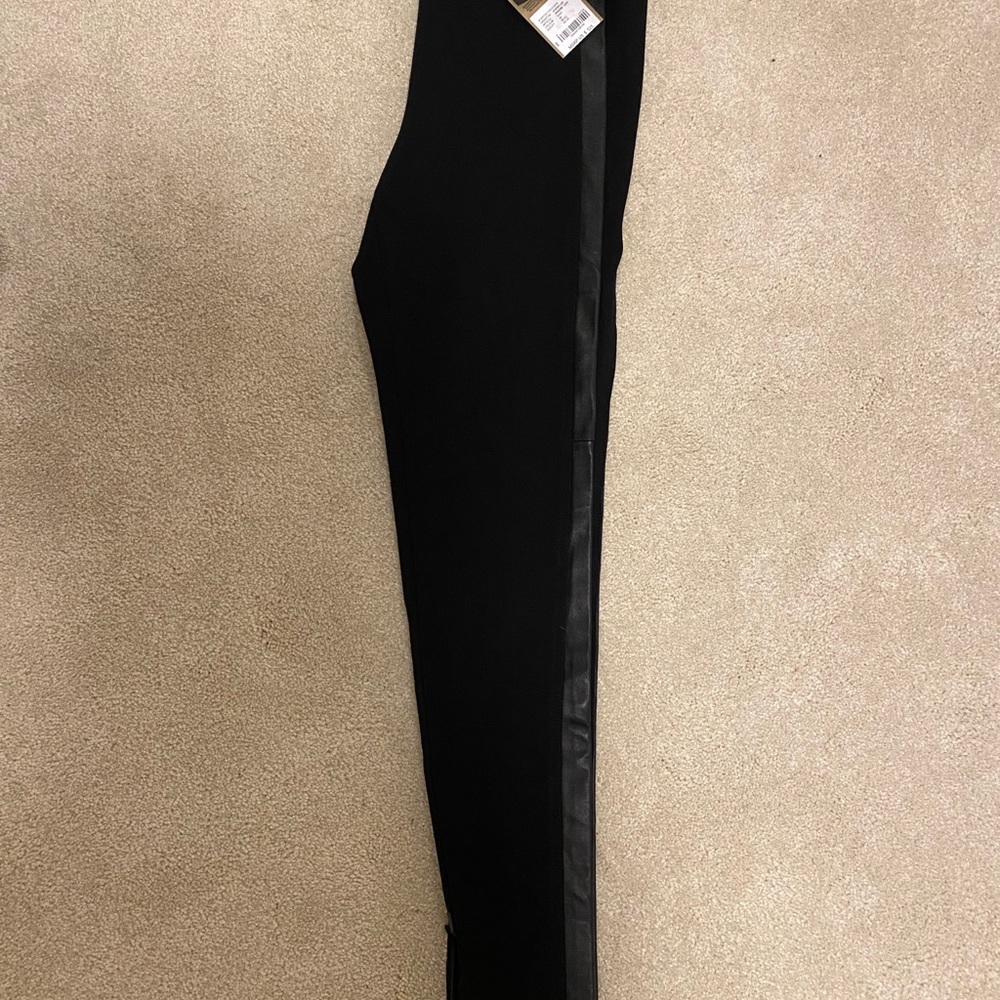 Burberry Dertonlt Leather Stripe Pants